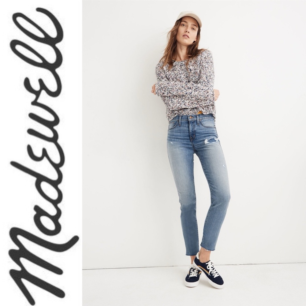 MADEWELL NEW Skinny Stove Pipe Distressed Jeans Womens Size 26